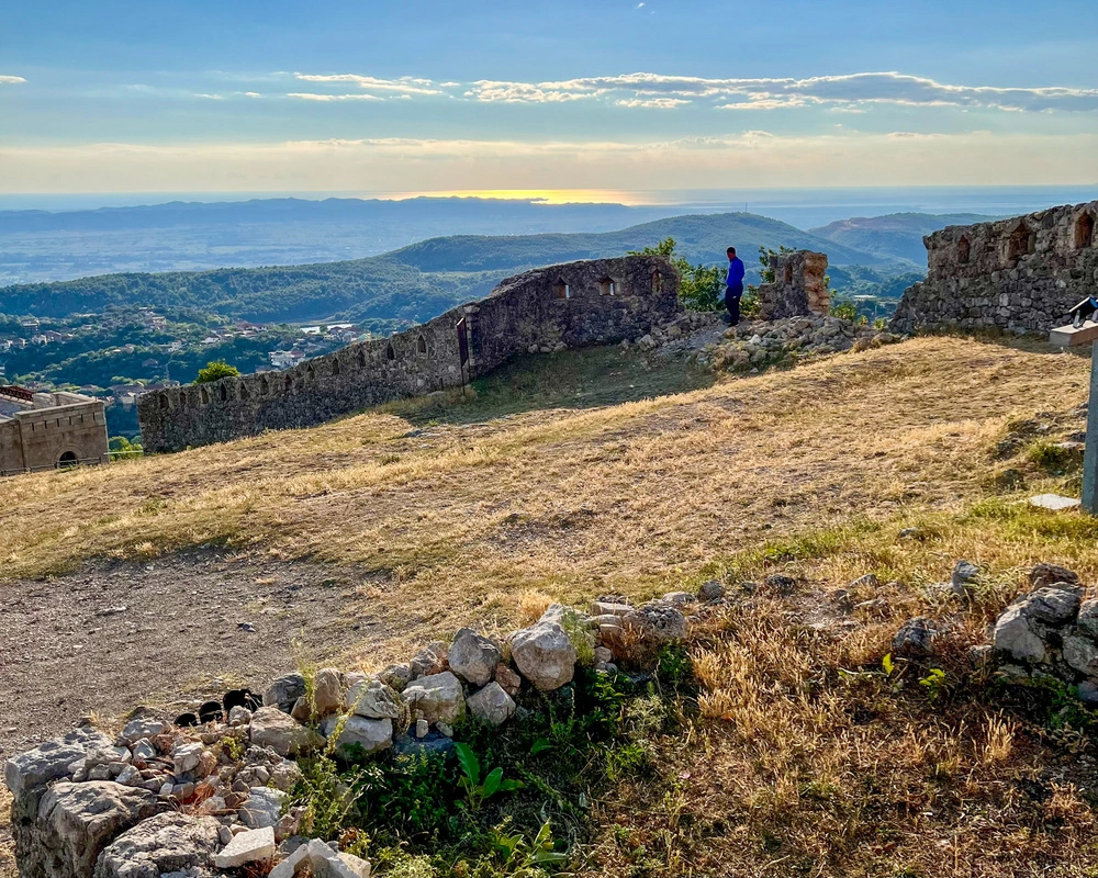 widok na zachód i Adriatyk